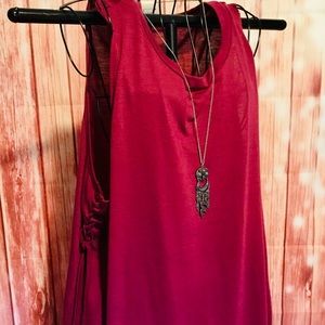 NWT SO side lace tunic tank